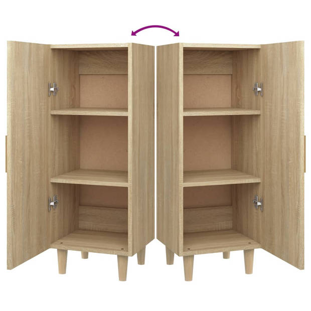 The Living Store Dressoir - Sonoma Eiken - 34.5 x 34 x 90 cm - Opbergruimte