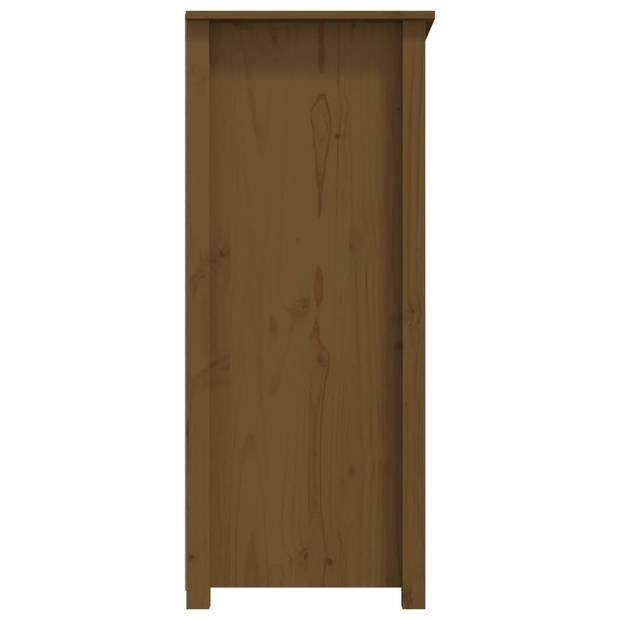 The Living Store Dressoir 83x41-5x100 cm massief grenenhout honingbruin - Keukenkast