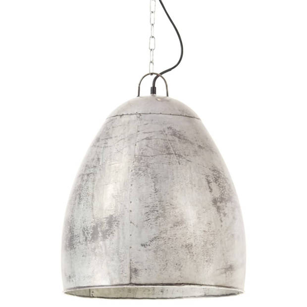 The Living Store Hanglamp - IJzeren lampenkap - 42x52 cm - Zilver