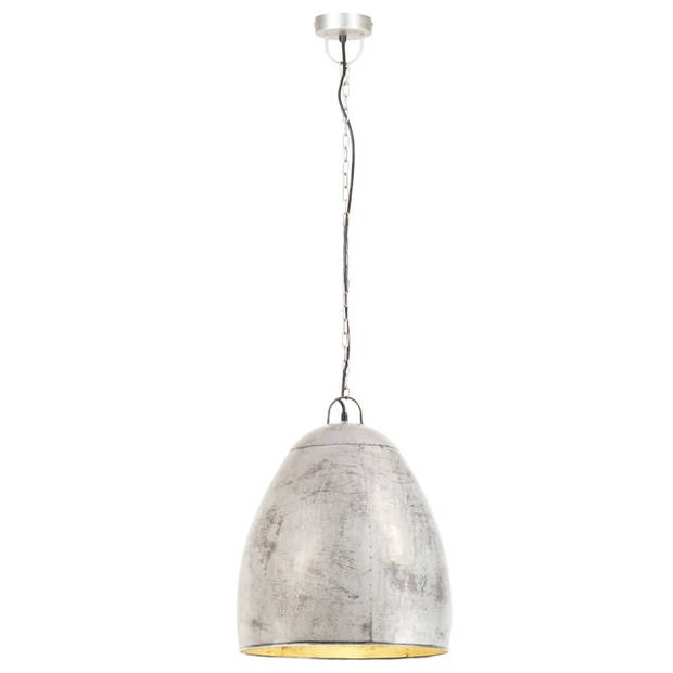 The Living Store Hanglamp - IJzeren lampenkap - 42x52 cm - Zilver