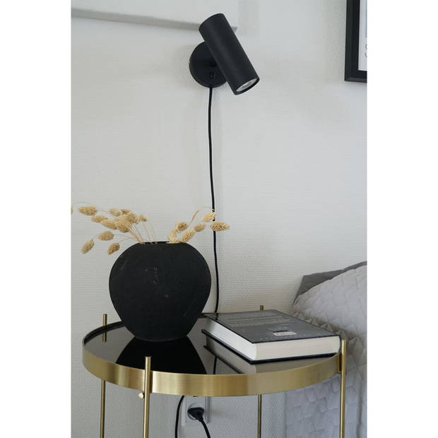 Paris wandlamp 10x22x15cm zwart.