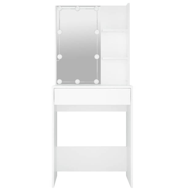 vidaXL Kaptafel met LED-verlichting 60x40x140 cm wit