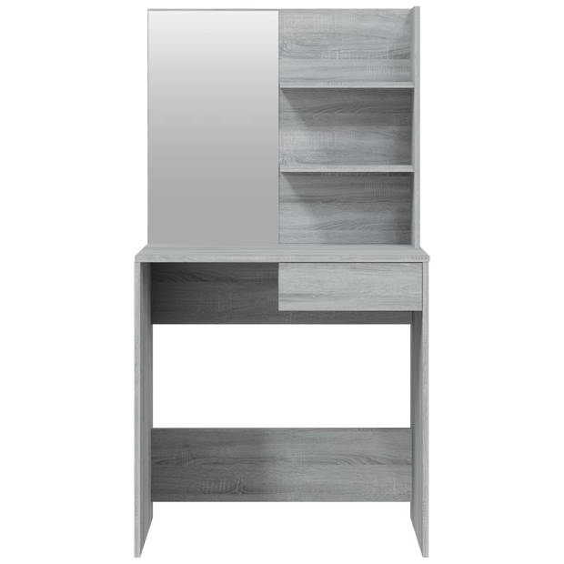 The Living Store Kaptafel Gray Sonoma Eiken - 74.5 x 40 x 141 cm - Modern design