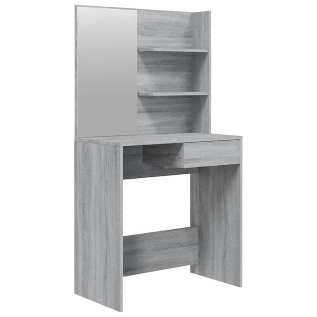 vidaXL Kaptafel met spiegel 74,5x40x141 cm grijs sonoma eikenkleurig