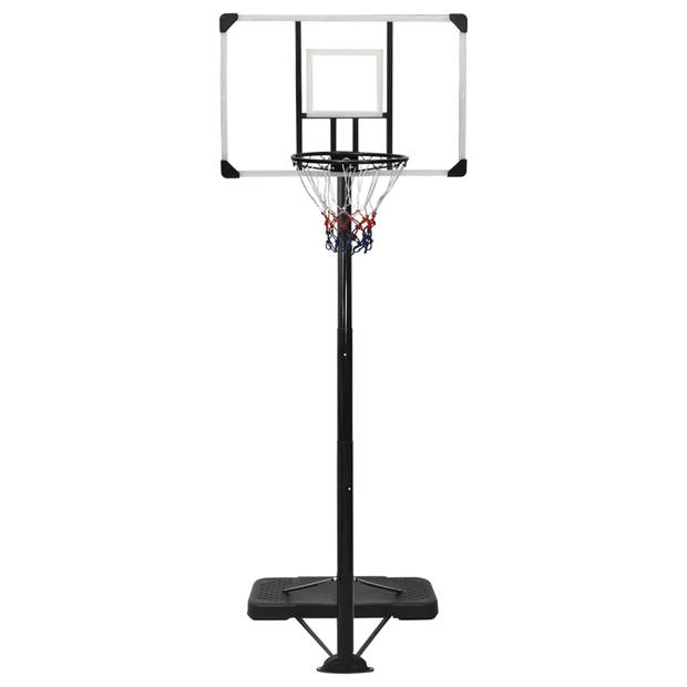 vidaXL Basketbalstandaard 256-361 cm polycarbonaat transparant