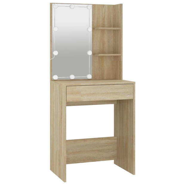 vidaXL Kaptafel met LED-verlichting 60x40x140 cm sonoma eikenkleurig