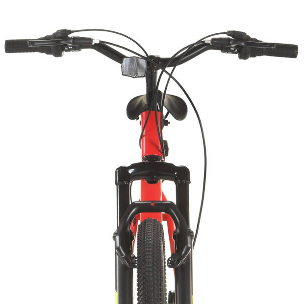 The Living Store Mountainbike MTB - 27.5 inch - Rood - Stalen frame - Aluminium velgen - 21 versnellingen -