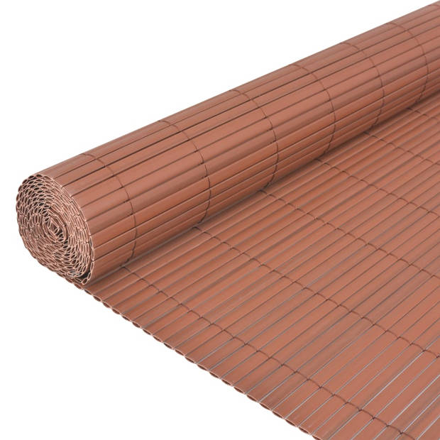 vidaXL Tuinafscheiding dubbelzijdig 90x300 cm PVC bruin