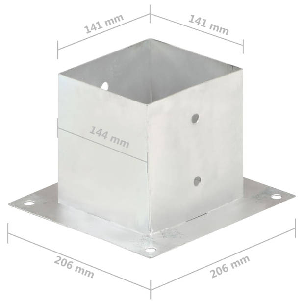 vidaXL Paalankers 4 st 141 mm gegalvaniseerd metaal