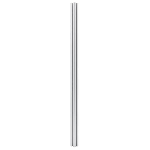 The Living Store Schuttingpalen - Aluminium - Hekplanken 2 cm - 7 x 7 x 185 cm (B x D x H) - Zilver