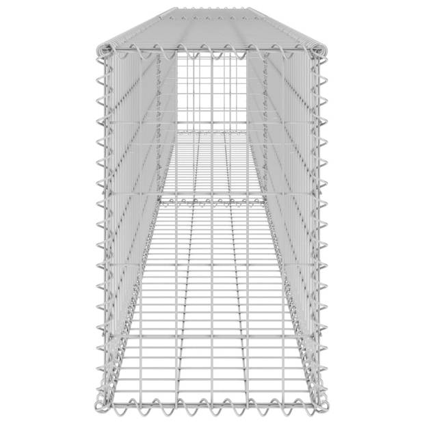 vidaXL Schanskorfmuur met deksels 300x30x50 cm gegalvaniseerd staal