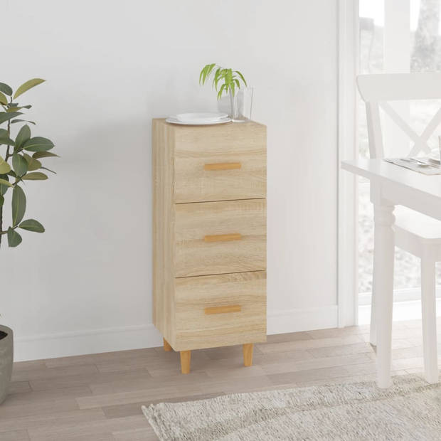 The Living Store Dressoir Nordic - Sonoma Eiken - 34.5 x 34 x 90 cm