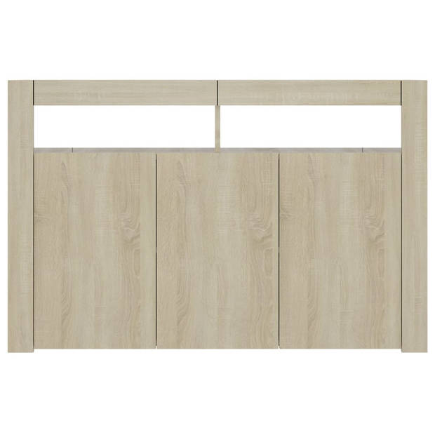 vidaXL Dressoir met LED-verlichting 115,5x30x75 cm sonoma eikenkleur