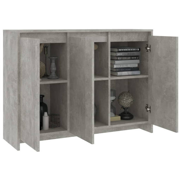 The Living Store Dressoir - Betongrijs - 102 x 33 x 75 cm - Stevige constructie