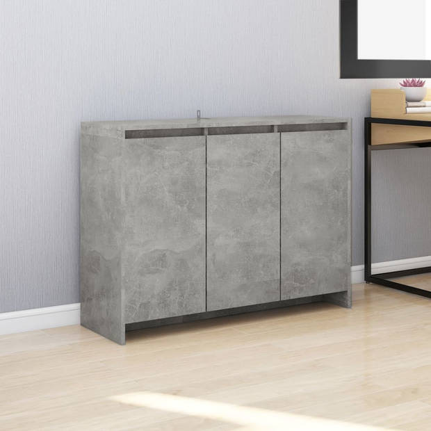 The Living Store Dressoir - Betongrijs - 102 x 33 x 75 cm - Stevige constructie