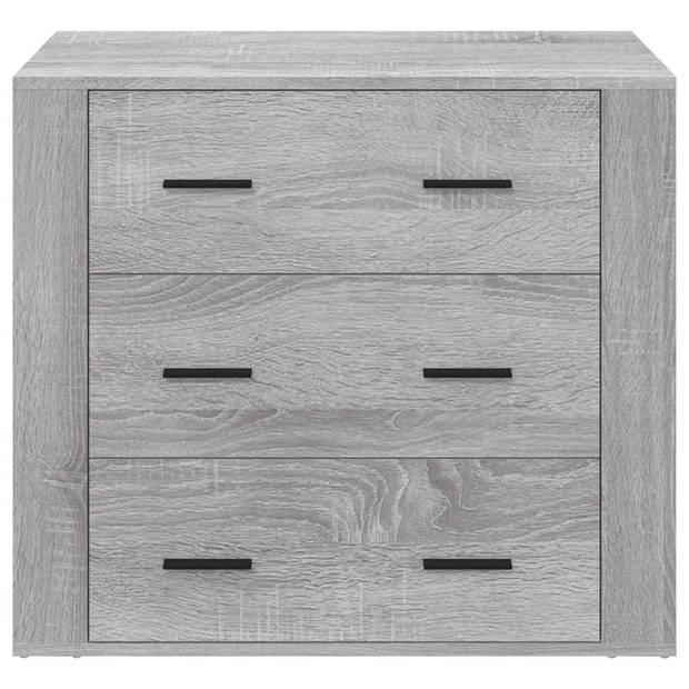 vidaXL Dressoir 80x33x70 cm bewerkt hout grijs sonoma eikenkleurig