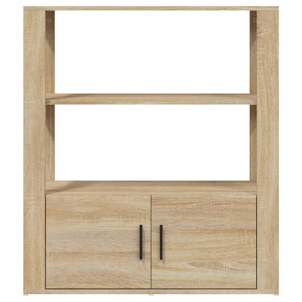 The Living Store Dressoir Boekenkast - Eiken - 80 x 30 x 90 cm