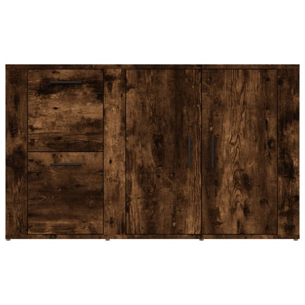 vidaXL Dressoir 100x33x59,5 cm bewerkt hout gerookt eikenkleurig