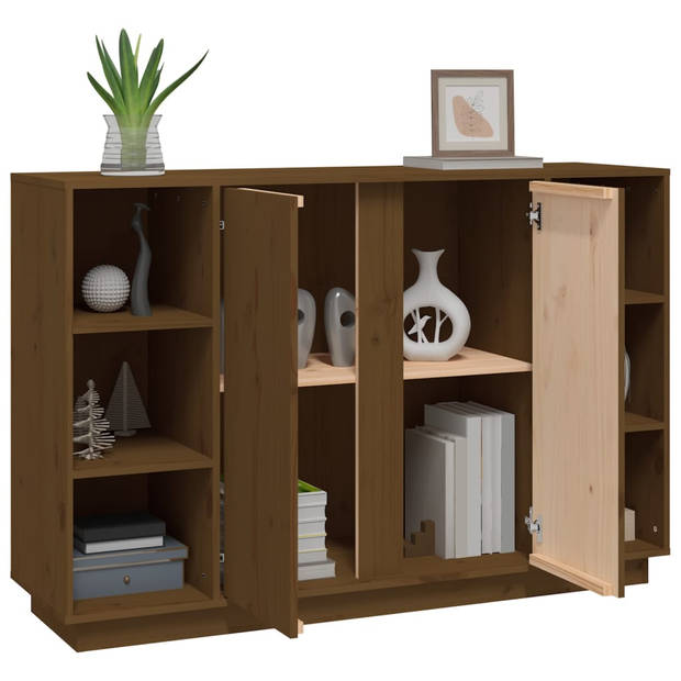 The Living Store Dressoir Grenen - 120 x 35 x 80 cm - Honingbruin