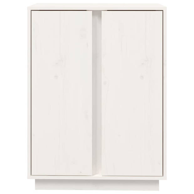 The Living Store Dressoir Massief Grenenhout - 60 x 35 x 80 cm - Wit