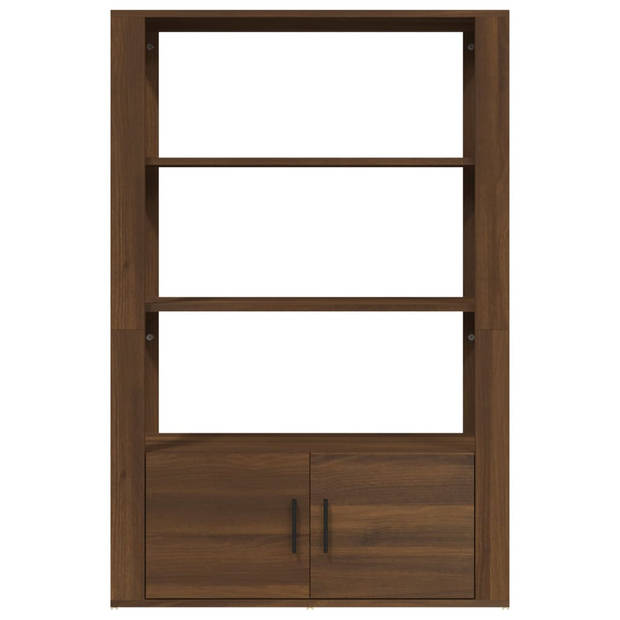 The Living Store Dressoir Elegant Bruineiken - 80 x 30 x 119.5 cm - Voldoende opbergruimte