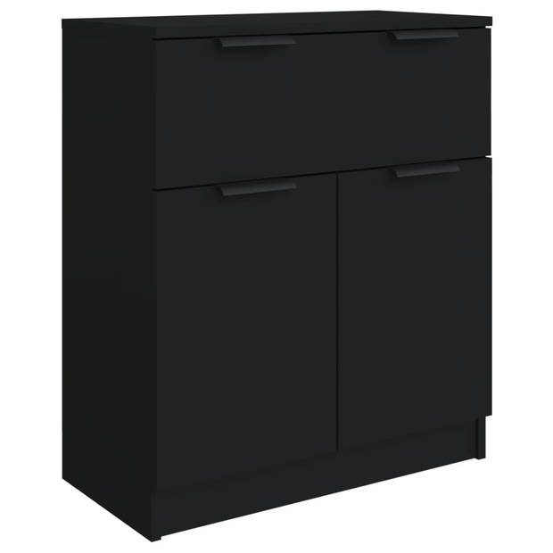 The Living Store - Dressoir - Set van 2 - 60 x 30 x 70 cm - Zwart