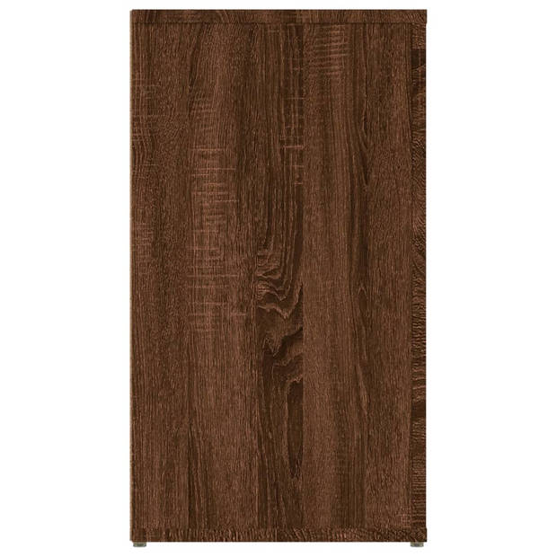 vidaXL Dressoir 100x33x59,5 cm bewerkt hout bruin eikenkleur