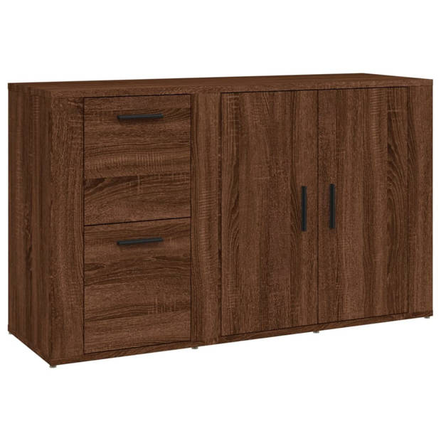 vidaXL Dressoir 100x33x59,5 cm bewerkt hout bruin eikenkleur