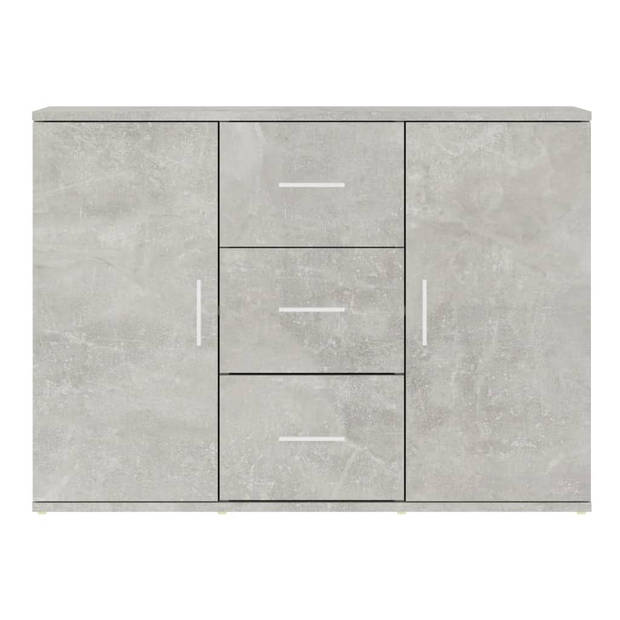 The Living Store Dressoir - Minimalistisch - Meubelen - 91x29.5x65 cm - Betongrijs