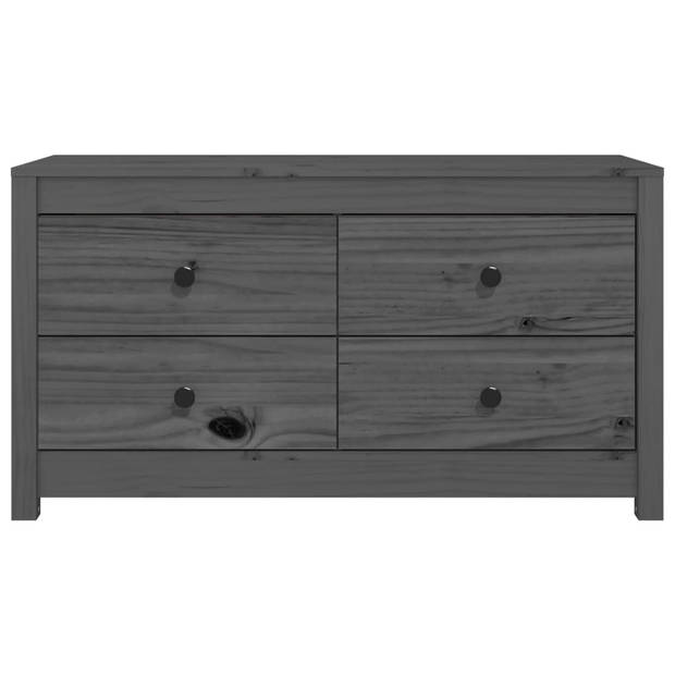 vidaXL Dressoir 100x40x54 cm massief grenenhout grijs