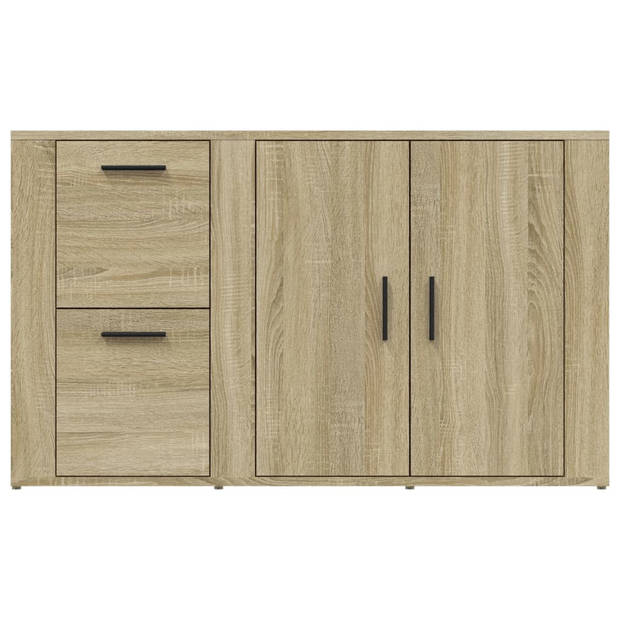 vidaXL Dressoir 100x33x59,5 cm bewerkt hout sonoma eikenkleurig