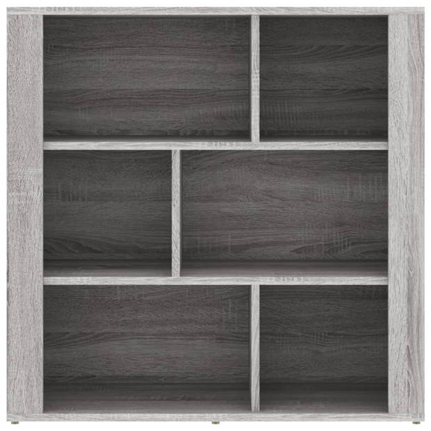 vidaXL Dressoir 80x30x80 cm bewerkt hout grijs sonoma eikenkleurig