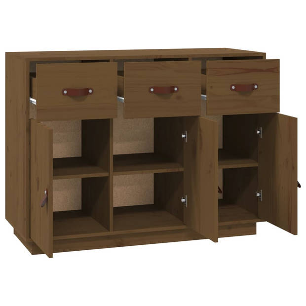 The Living Store Dressoir - Honingbruin - 100 x 40 x 75 cm - Massief grenenhout