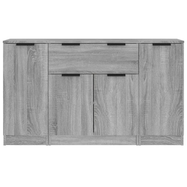 The Living Store Dressoir - Grijs Sonoma Eiken - 30 x 30 x 70 cm - Met deur