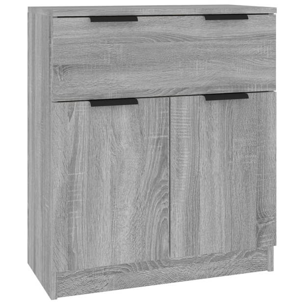 The Living Store Dressoir - Grijs Sonoma Eiken - 30 x 30 x 70 cm - Met deur