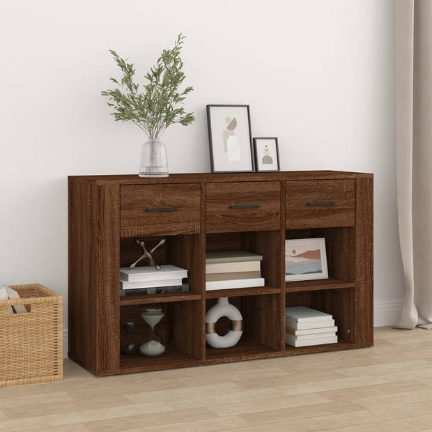 The Living Store Dressoir Bruineiken 100 x 30 x 59.5 cm - Tijdloos - Stevig - Voldoende opbergruimte