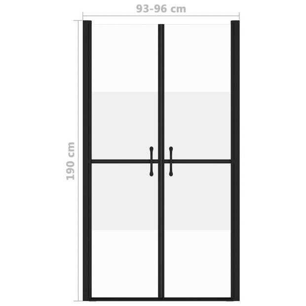 vidaXL Douchedeur (93-96)x190 cm ESG halfmat