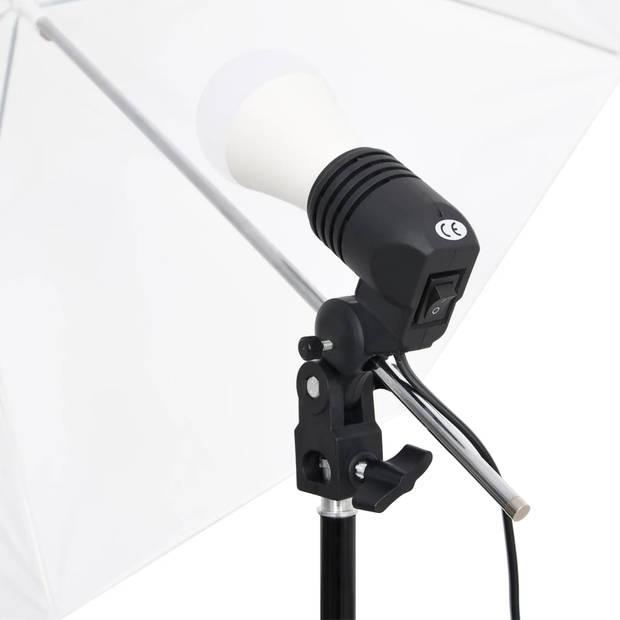 vidaXL Fotostudioset met verlichtingsset, achtergrond en reflector