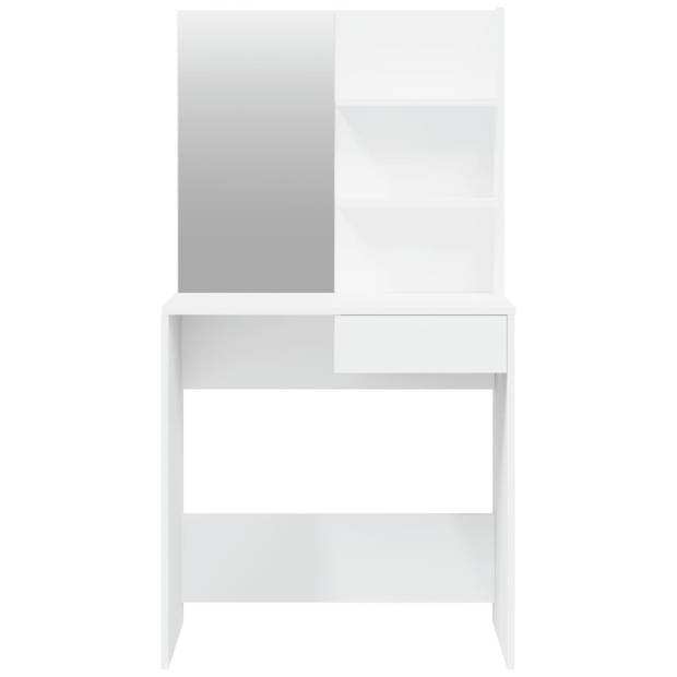 vidaXL Kaptafel met spiegel 74,5x40x141 cm wit