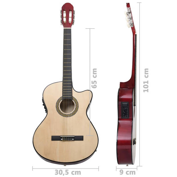 vidaXL Gitaar cutaway met equalizer 6 snaren western klassiek