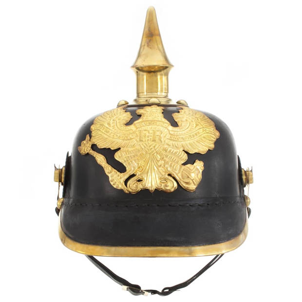 vidaXL Pickelhaube Germaans replica LARP staal zwart