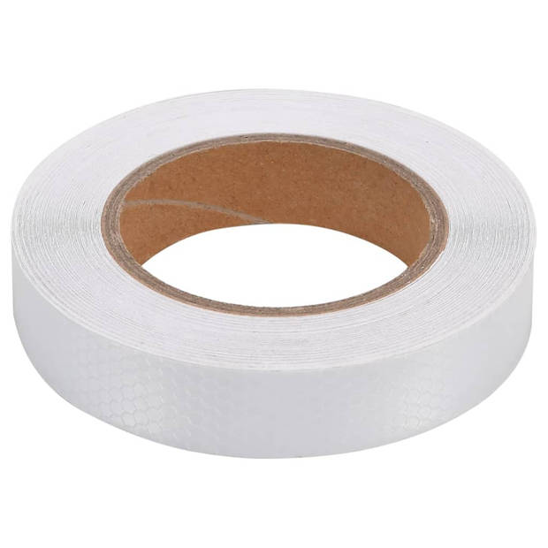 vidaXL Reflecterende tape 2,5 cm x 20 m PVC wit