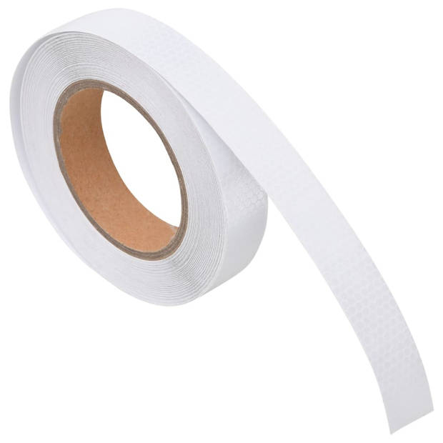 vidaXL Reflecterende tape 2,5 cm x 20 m PVC wit