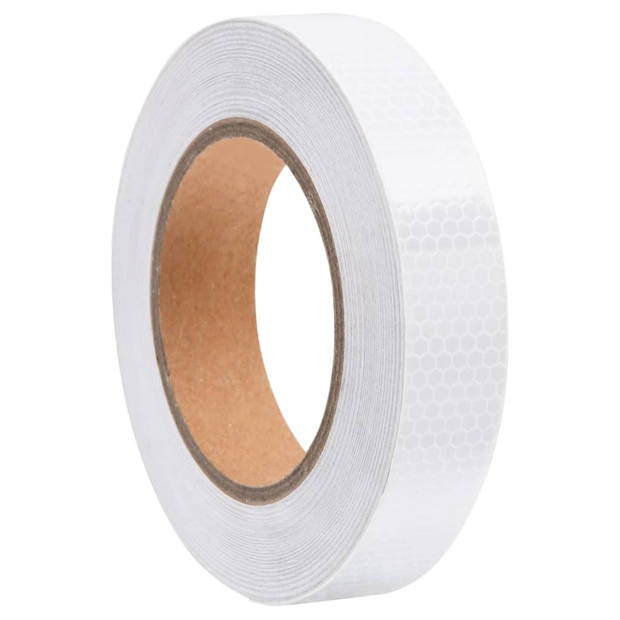 vidaXL Reflecterende tape 2,5 cm x 20 m PVC wit