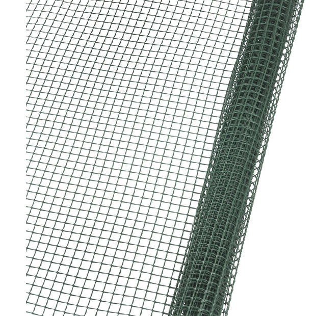 Schermgaas - groen - kunststof - UV bestendig - 1 x 3 m - vierkant maaswijdte 5 x 5 mm - Gaas