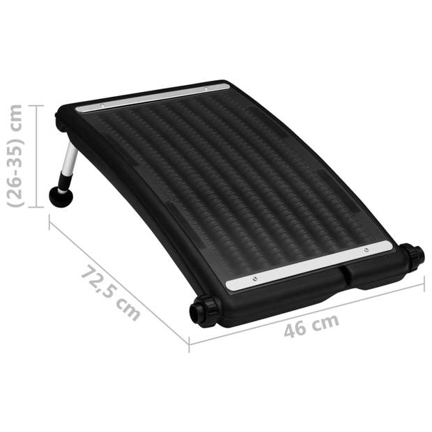 vidaXL Zwembadverwarmingspaneel solar gebogen 72,5x46 cm