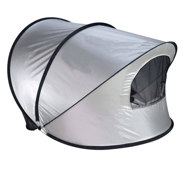 DERYAN Strandtent XXL pop-up 155x133x95 cm zilverkleurig