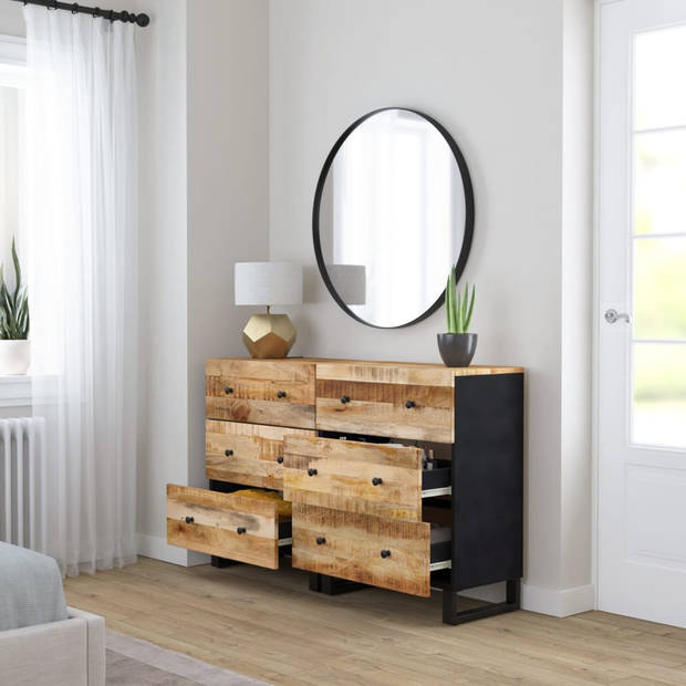 The Living Store Dressoir Set - Mangohout - 60 x 33 x 75 cm - Met voldoende opbergruimte