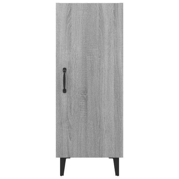 vidaXL Dressoir 34,5x34x90 cm bewerkt hout grijs sonoma eikenkleurig