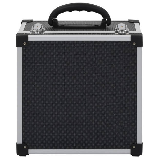 vidaXL Cd-koffer voor 40 cd's aluminium ABS zwart